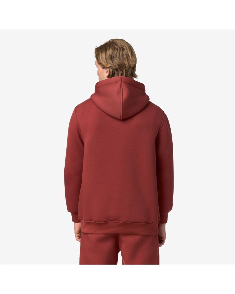 SWEAT HOODIE K-WAY BERNIE SPACER RED DK CHILI
