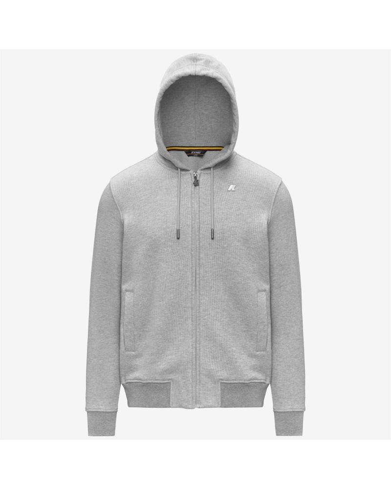 VESTE SWEAT K-WAY ANTHONY HEAVY FLEECE  GRIS