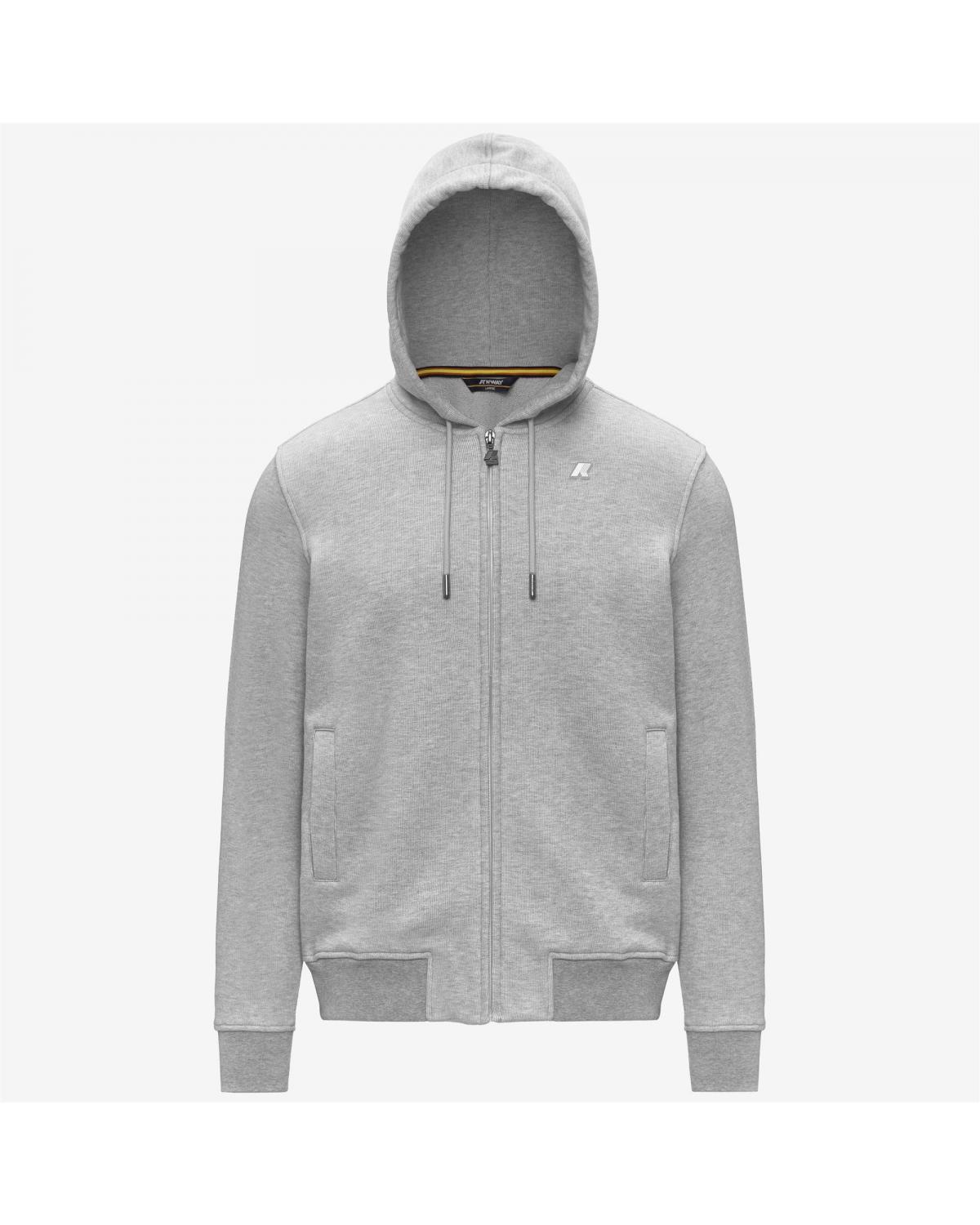 VESTE SWEAT K-WAY ANTHONY HEAVY FLEECE  GRIS