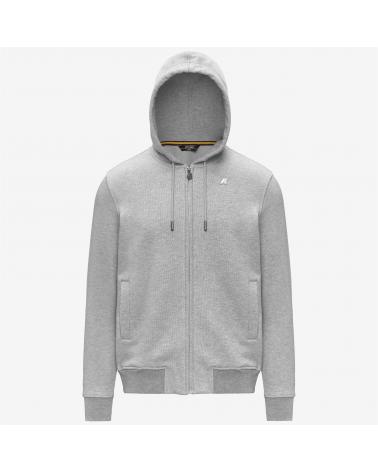 VESTE SWEAT K-WAY ANTHONY HEAVY FLEECE  GRIS