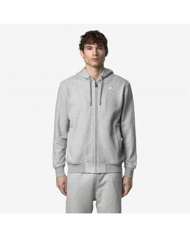 VESTE SWEAT K-WAY ANTHONY HEAVY FLEECE  GRIS