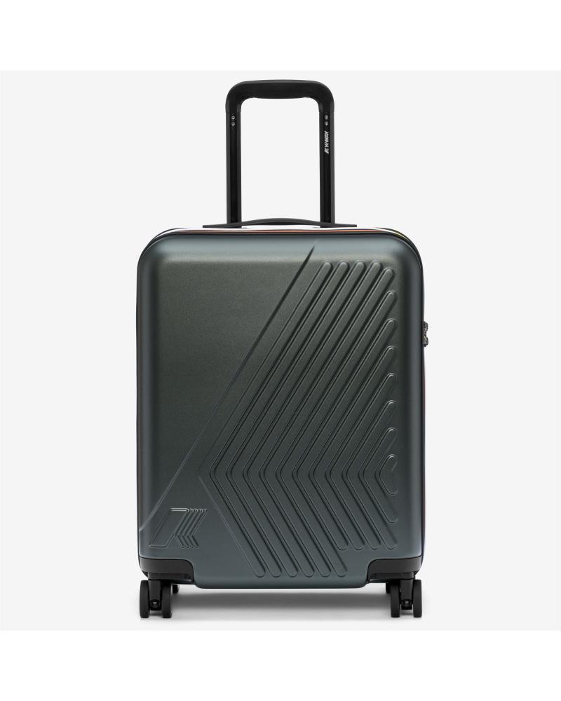 VALISE K-WAY EUDOXIE LOGO KAKI GREEN BLACKISH 