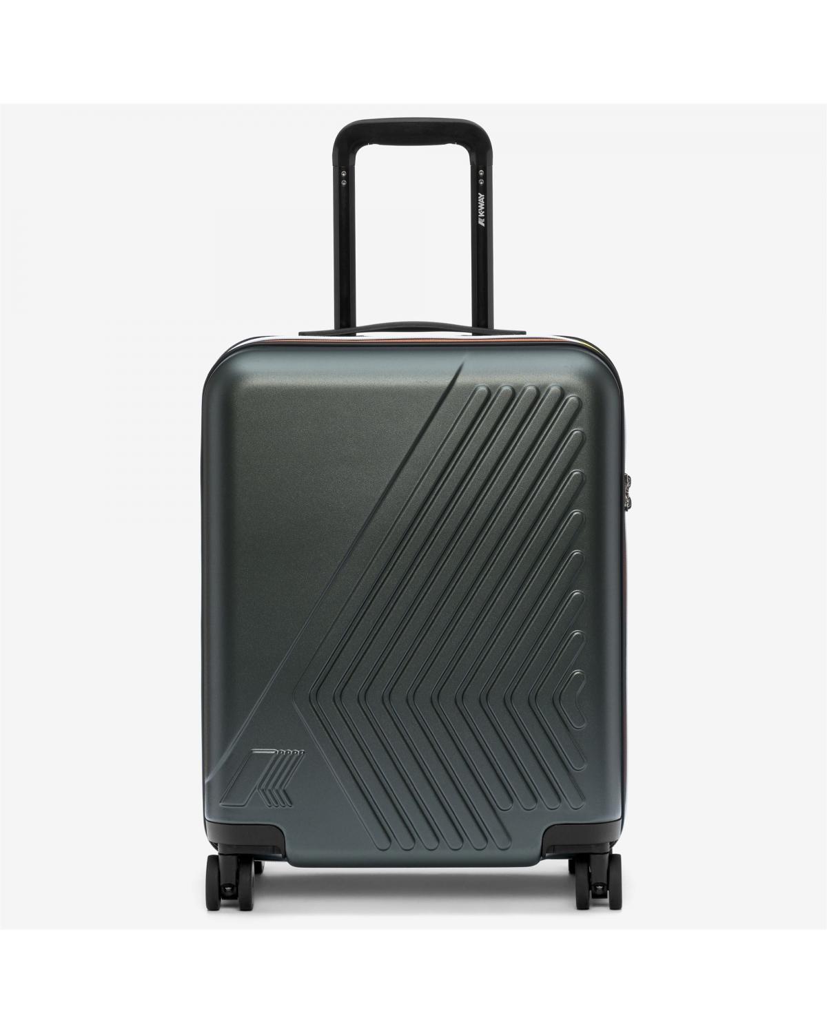 VALISE K-WAY EUDOXIE LOGO KAKI GREEN BLACKISH 