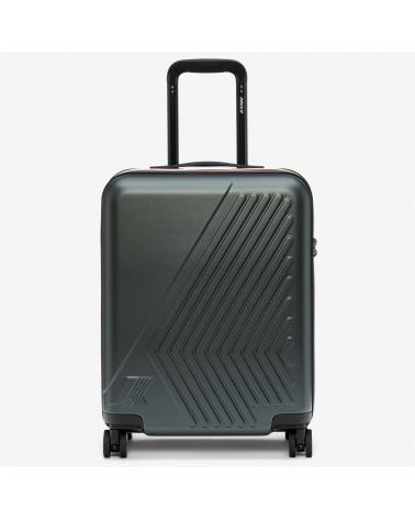VALISE K-WAY EUDOXIE LOGO KAKI GREEN BLACKISH 