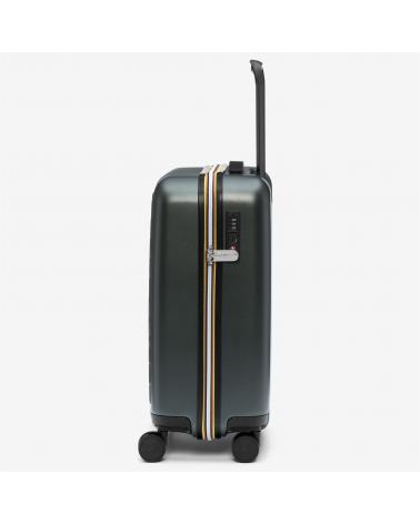 VALISE K-WAY EUDOXIE LOGO KAKI GREEN BLACKISH 
