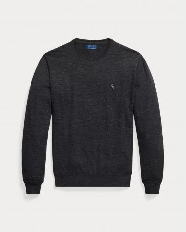 PULL COL ROND RALPH LAUREN GRIS
