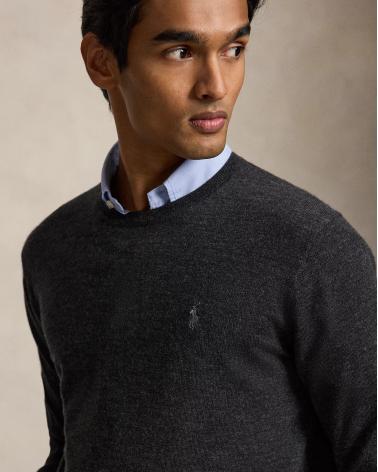 PULL COL ROND RALPH LAUREN GRIS