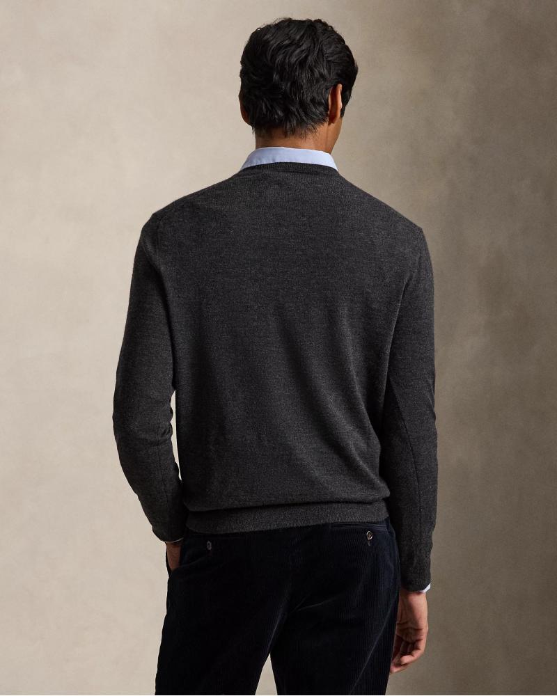PULL COL ROND RALPH LAUREN GRIS