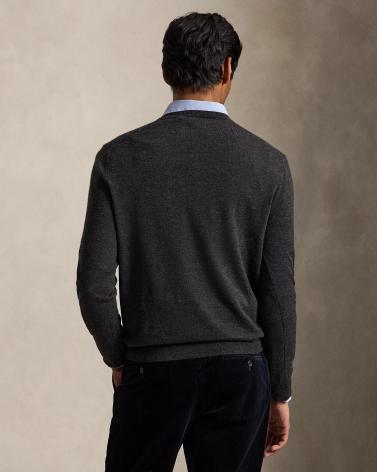 PULL COL ROND RALPH LAUREN GRIS