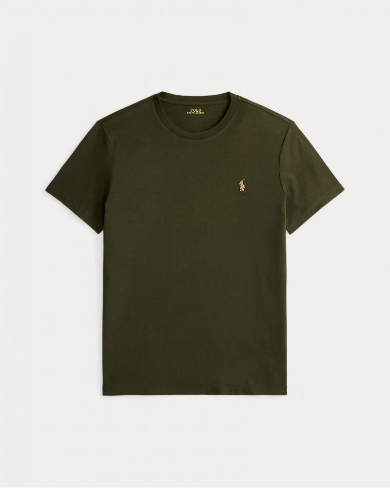 T-shirt  Ralph Lauren en jersey à col rond OLIVE KAKI