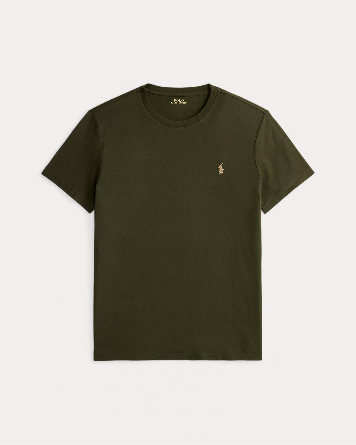 T-shirt  Ralph Lauren en jersey à col rond OLIVE KAKI