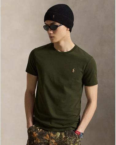 T-shirt  Ralph Lauren en jersey à col rond OLIVE KAKI