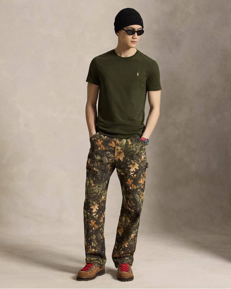T-shirt  Ralph Lauren en jersey à col rond OLIVE KAKI
