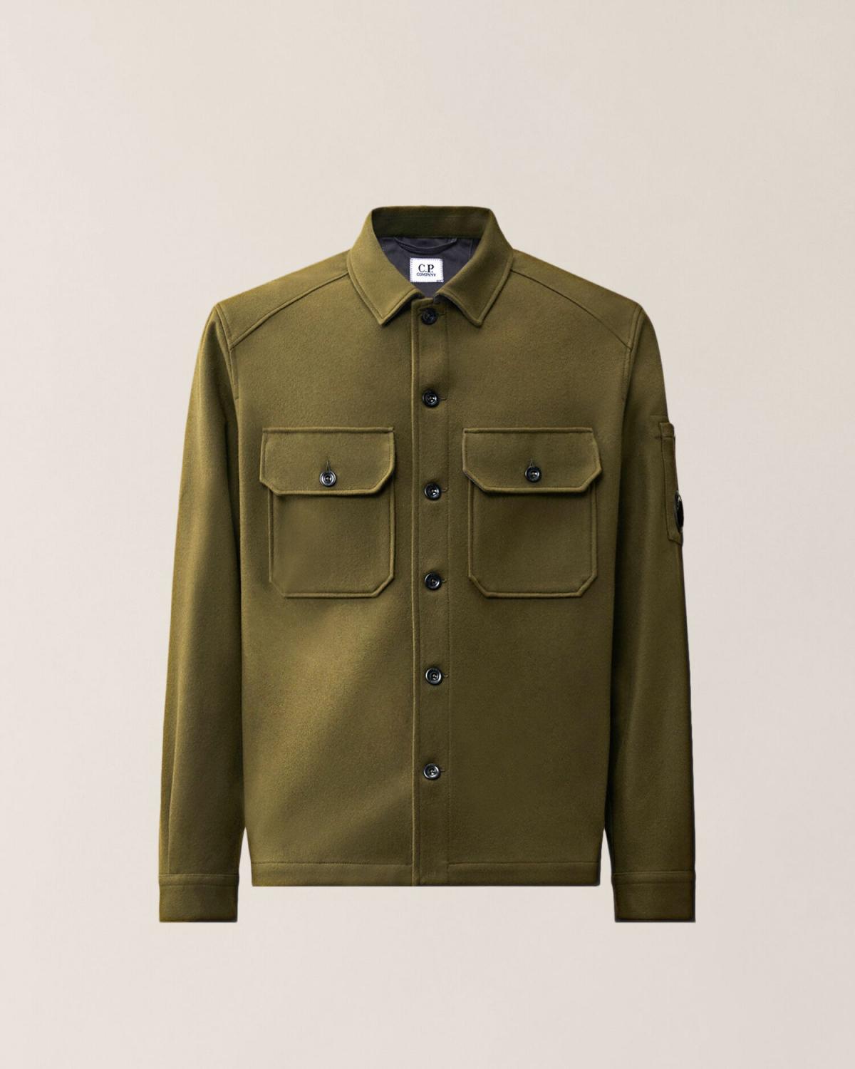 BLOUSON OVERSHIRT FELTED WOOL C.P. COMPANY S216A 683 KAKI 