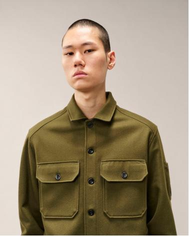 BLOUSON OVERSHIRT FELTED WOOL C.P. COMPANY S216A 683 KAKI 