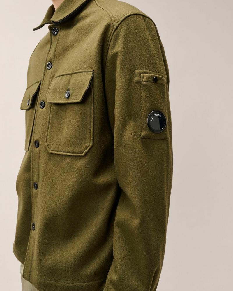 BLOUSON OVERSHIRT FELTED WOOL C.P. COMPANY S216A 683 KAKI 