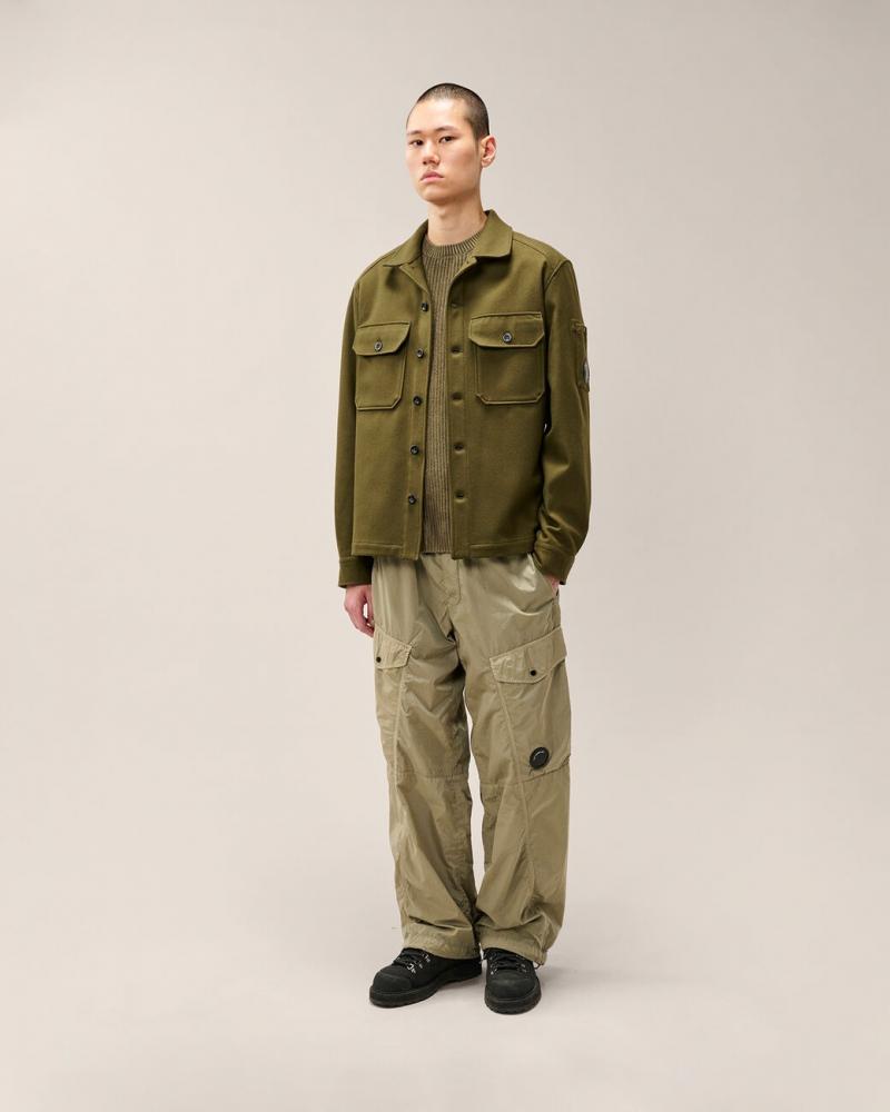 BLOUSON OVERSHIRT FELTED WOOL C.P. COMPANY S216A 683 KAKI 