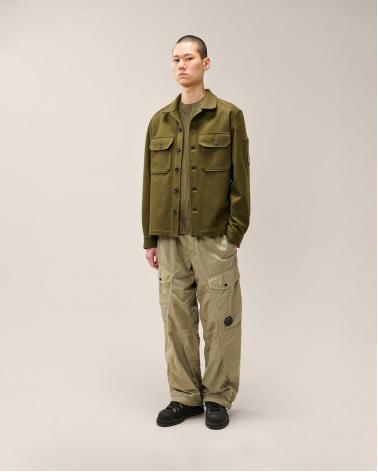 BLOUSON OVERSHIRT FELTED WOOL C.P. COMPANY S216A 683 KAKI 
