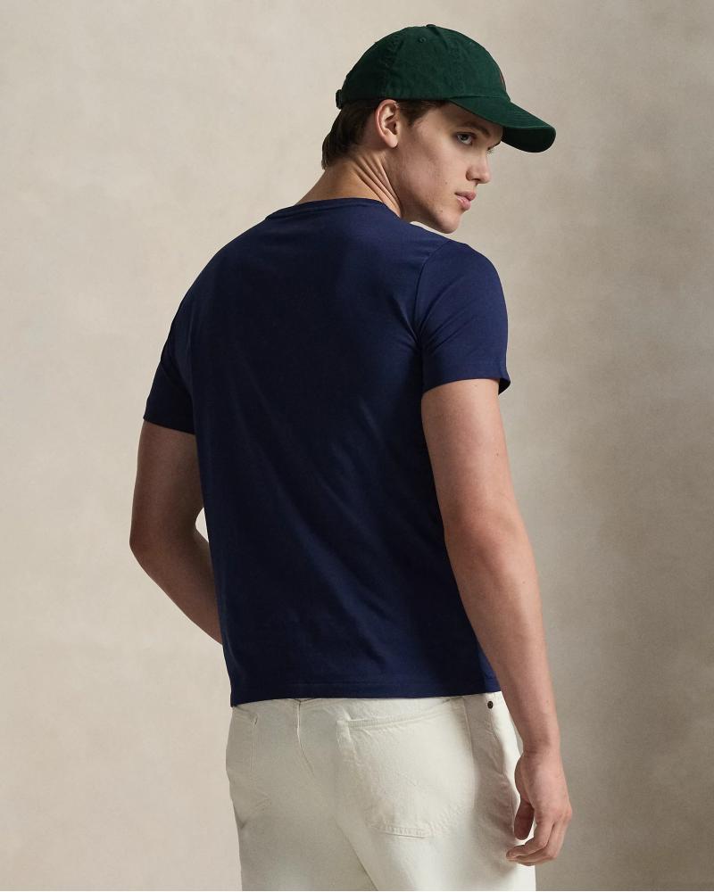 T-shirt  Ralph Lauren en jersey à col rond MARINE