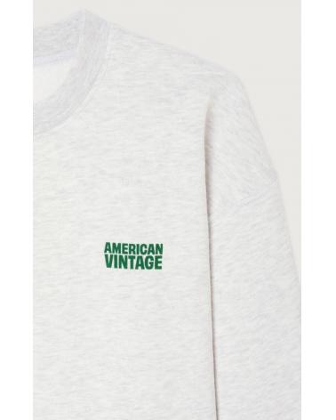 SWEAT AMERICAN VINTAGE BAPTON  COL ROND GRIS