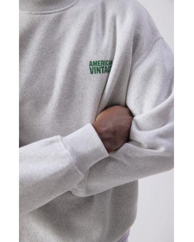 SWEAT AMERICAN VINTAGE BAPTON  COL ROND GRIS