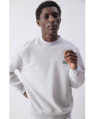 SWEAT AMERICAN VINTAGE BAPTON  COL ROND GRIS