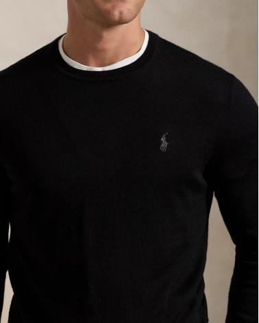 PULL COL ROND RALPH LAUREN NOIR