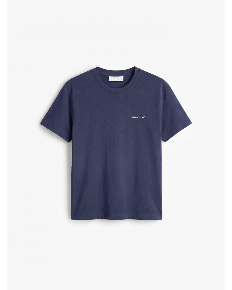 T-shirt ajusté à logo script Ajusté MARINE