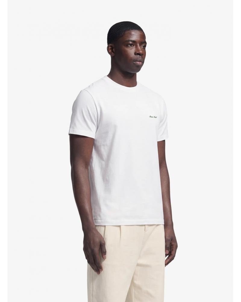 T-shirt ajusté à logo script Ajusté BLANC
