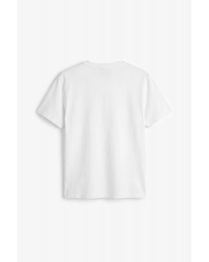 T-shirt ajusté à logo script Ajusté BLANC
