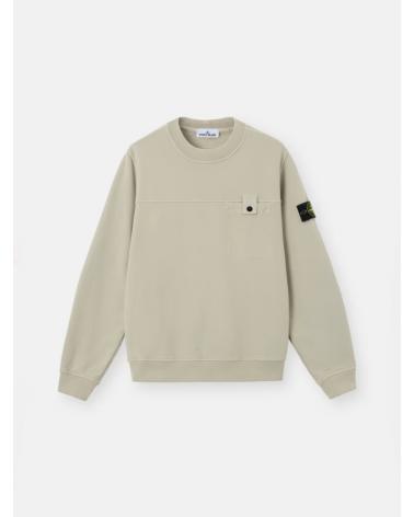 SWEAT STONE ISLAND COL ROND 6100038 S0A20 005G  VERT MILITAIRE KAKI