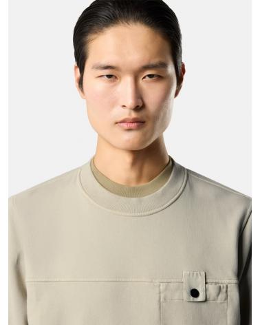 SWEAT STONE ISLAND COL ROND 6100038 S0A20 005G  VERT MILITAIRE KAKI