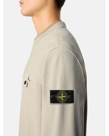 SWEAT STONE ISLAND COL ROND 6100038 S0A20 005G  VERT MILITAIRE KAKI