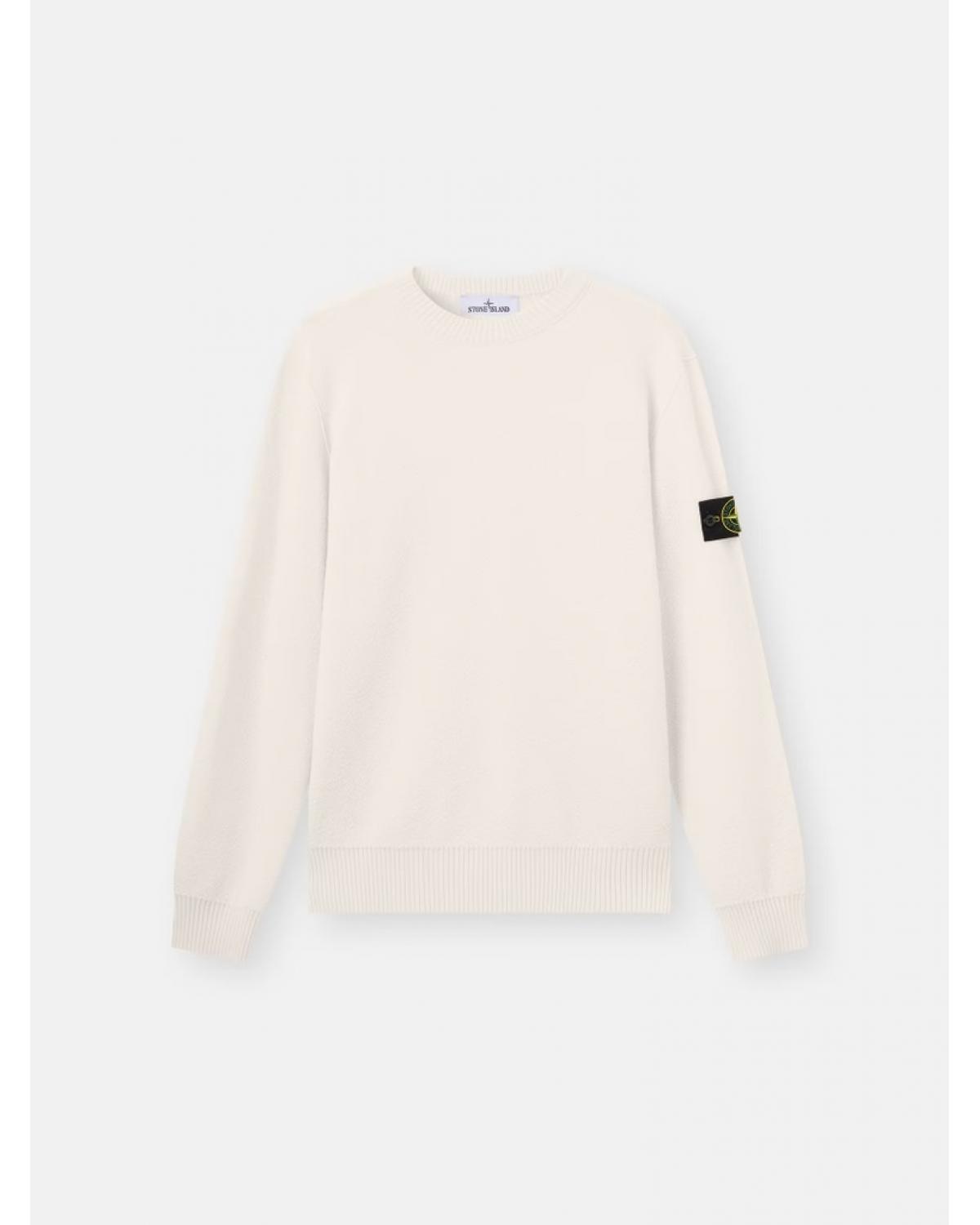 PULL  STONE ISLAND COL ROND 5100011 S011C4 0093 IVOIRE