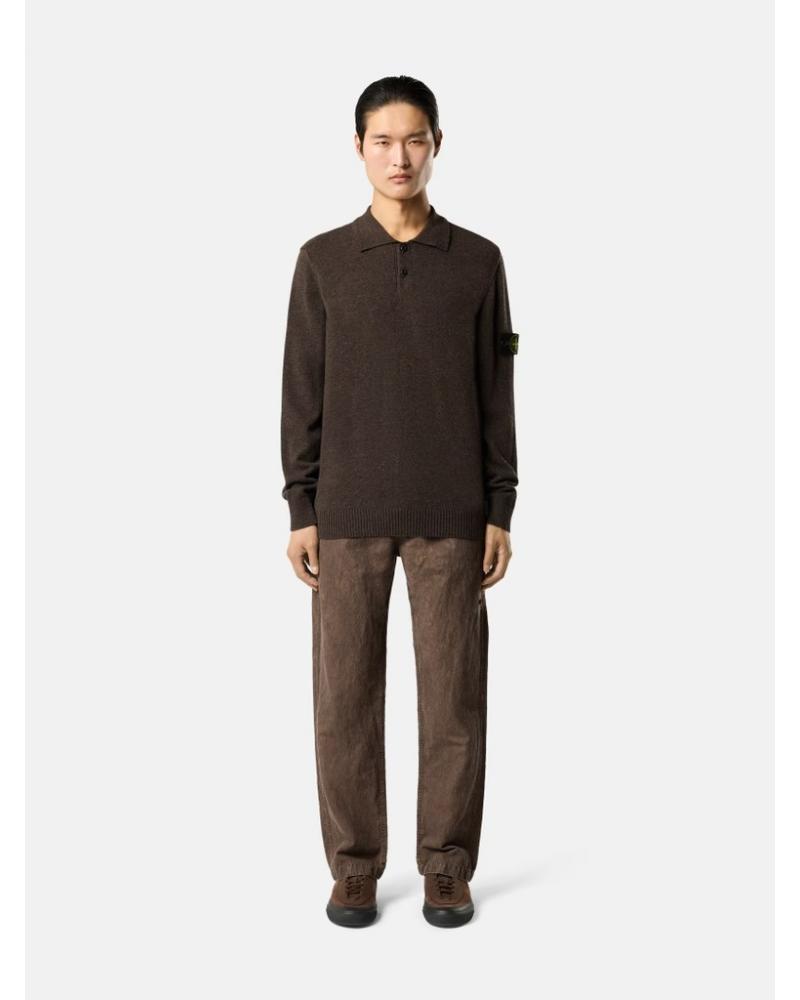 PULL POLO STONE ISLAND 5100018  S00B4  0M60 GRIS Mélangé