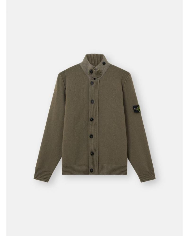 CARDIGAN BOUTONNÈ 5100047 S00A3 005G VERT MILITAIRE