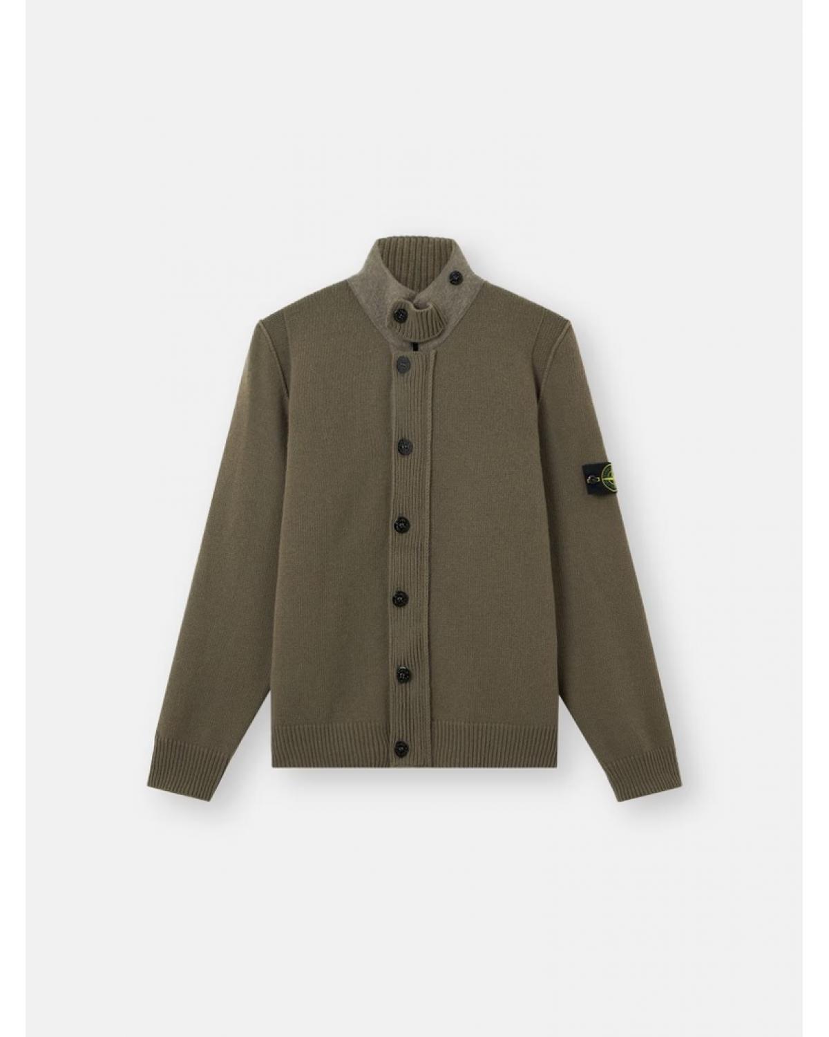 CARDIGAN BOUTONNÈ 5100047 S00A3 005G VERT MILITAIRE