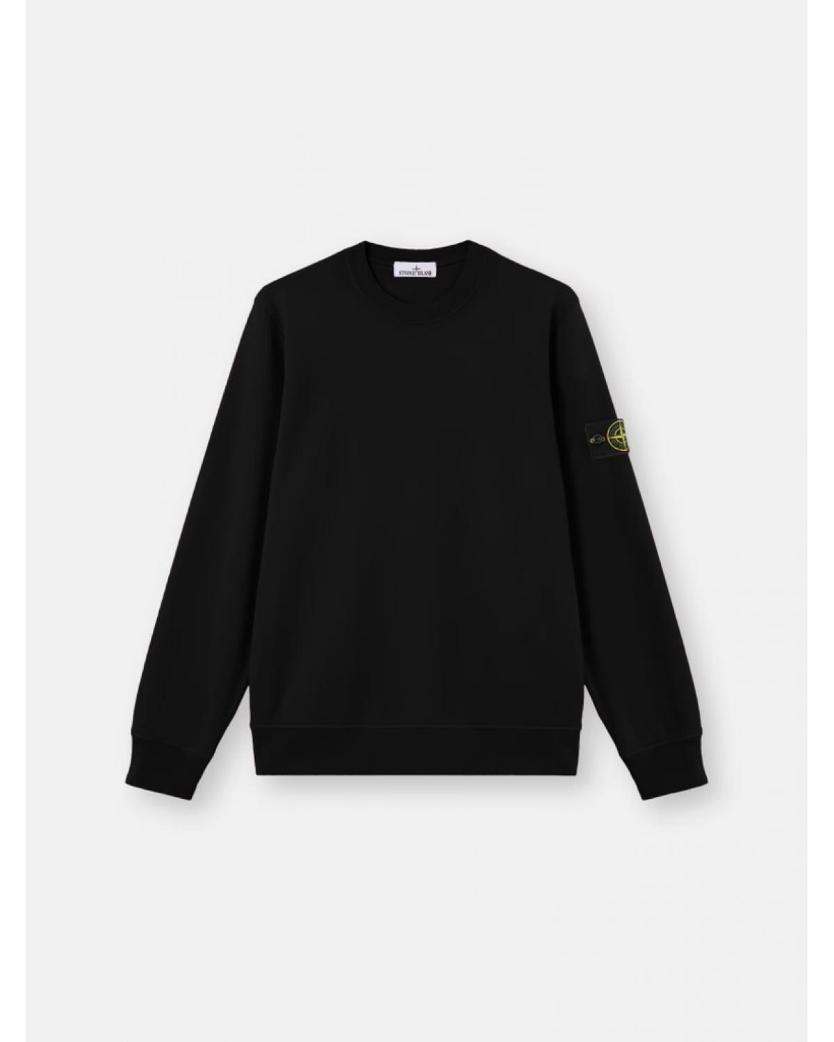SWEAT STONE ISLAND 6100060  S000510029 ORGANIC COTTON FLEECE NOIR
