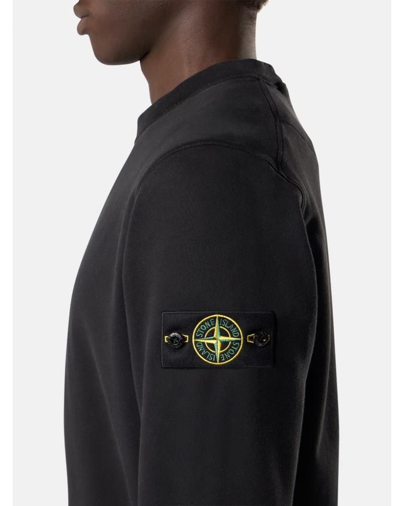 SWEAT STONE ISLAND 6100060  S000510029 ORGANIC COTTON FLEECE NOIR