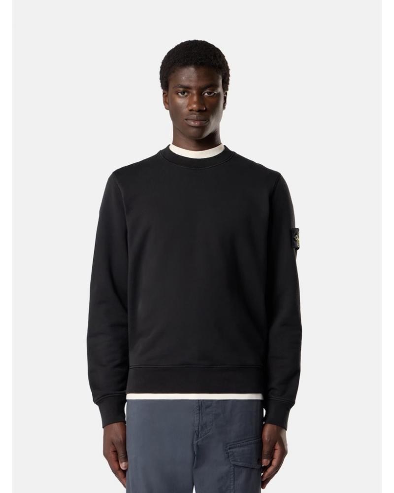 SWEAT STONE ISLAND 6100060  S000510029 ORGANIC COTTON FLEECE NOIR