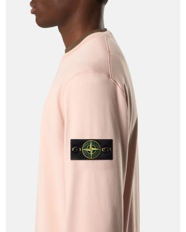 SWEAT STONE ISLAND 6100060  S00051 005G ORGANIC COTTON FLEECE ROSE ANTIQUE