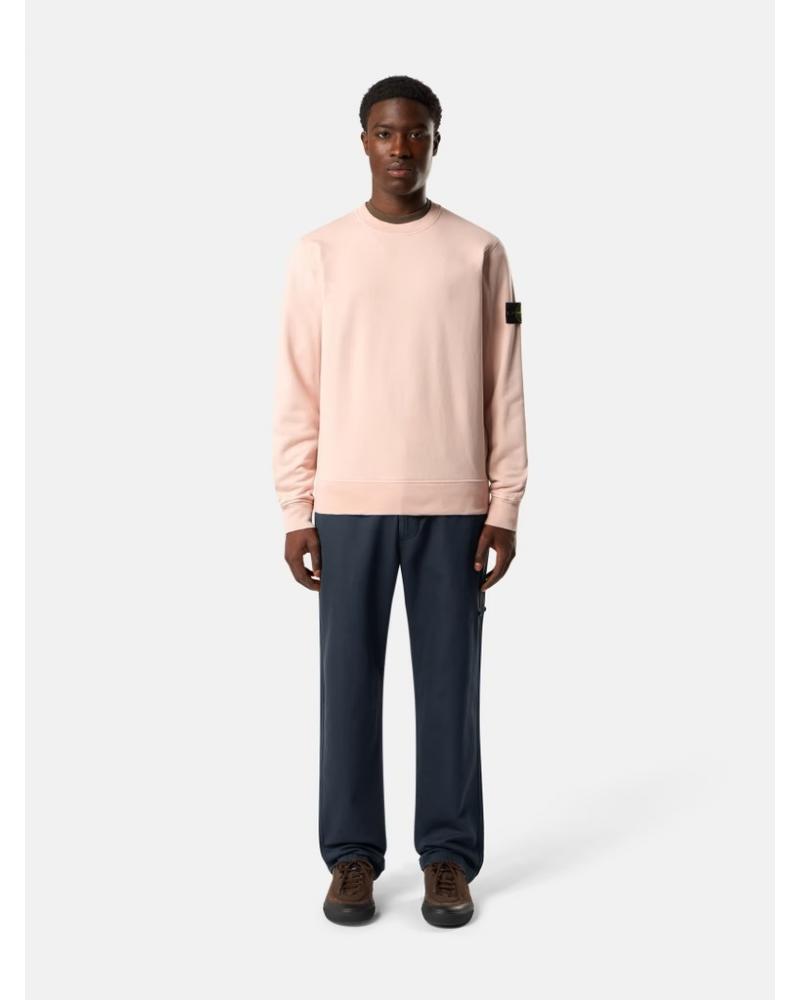 SWEAT STONE ISLAND 6100060  S00051 005G ORGANIC COTTON FLEECE ROSE ANTIQUE