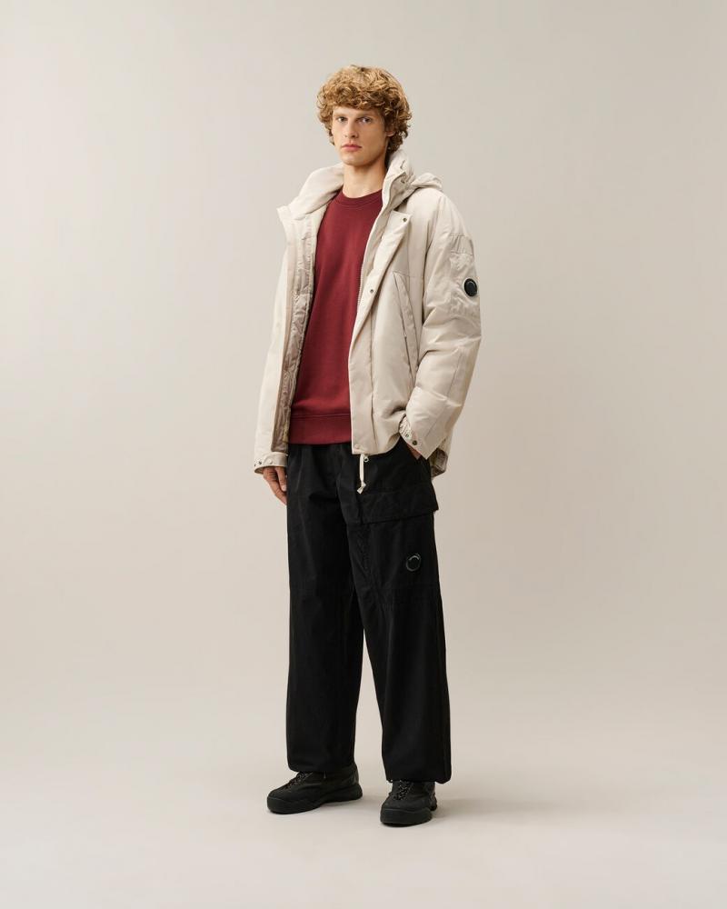 SWEAT C.P.COMPANY DIAGONAL RAISED CREW NECK SS713A  592Andorra Red Bordeaux