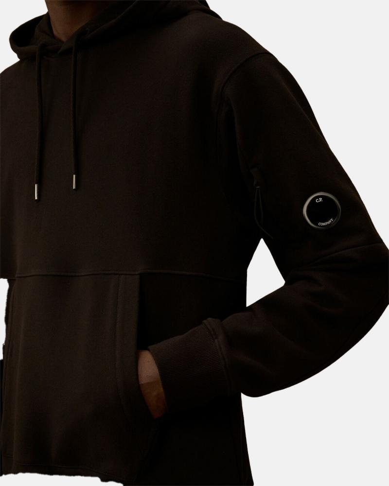 SWEAT C.P COMPANY HOODED  SS714 999 NOIR