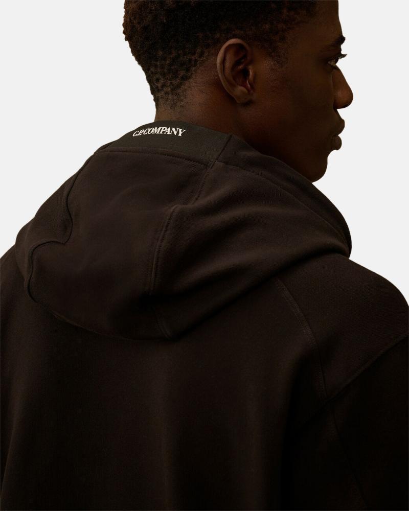SWEAT C.P COMPANY HOODED  SS714 999 NOIR