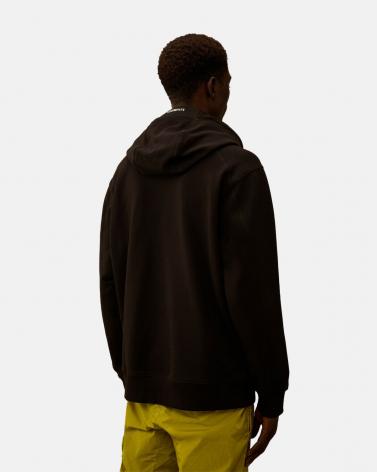 SWEAT C.P COMPANY HOODED  SS714 999 NOIR