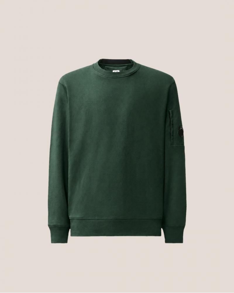 SWEAT C.P.COMPANY DIAGONAL RAISED CREWNECK SS713A  697 VERT
