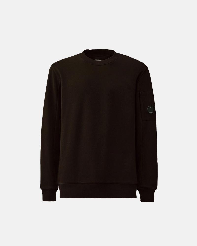 SWEAT C.P.COMPANY DIAGONAL RAISED CREWNECK SS713A  999 NOIR