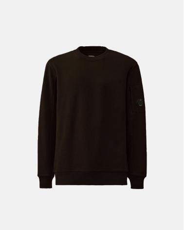 SWEAT C.P.COMPANY DIAGONAL RAISED CREWNECK SS713A  999 NOIR