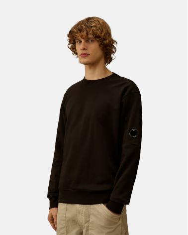 SWEAT C.P.COMPANY DIAGONAL RAISED CREWNECK SS713A  999 NOIR